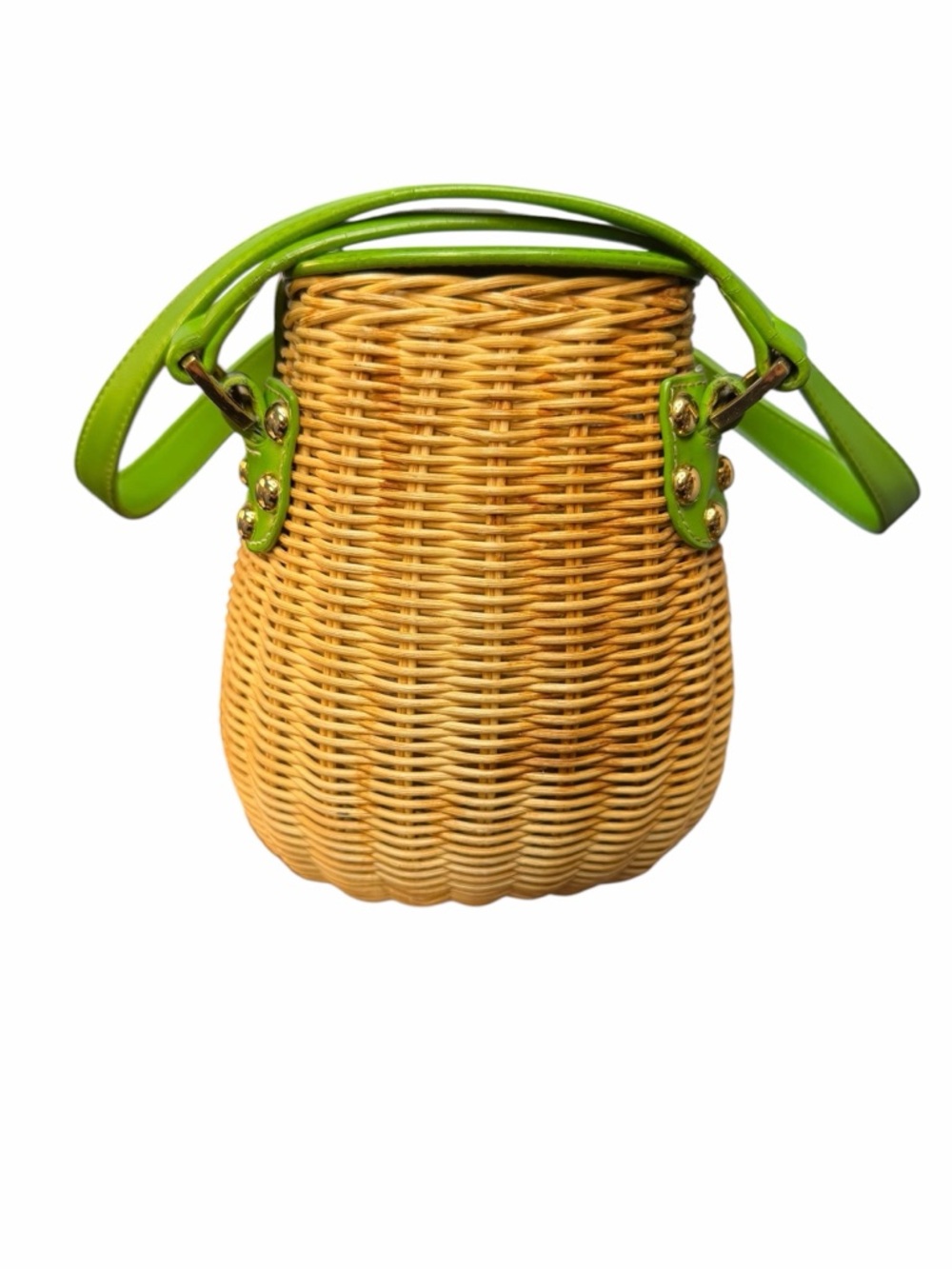 Vintage 70s Etienne Aigner Rattan Basket Handbag Top Handle Rare (A655) - Picture 7 of 16